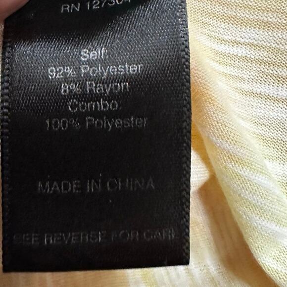 Ali Miles Tunic Top Abstract Print 3/4 Sleeve V-Neck Colorful Artsy Medium Knit - Picture 5 of 6